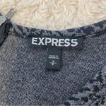 EXPRESS Fitted Circle Skirt Dress Knit Texture Black Grey Small S Photo 5