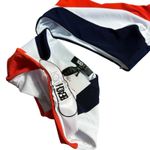 Beach Riot  Joyce One Piece Red Colorblock One Shoulder Swimsuit XS Americana Photo 5