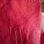 NWT Vintage 1980s Fownes Red Leather Chic Winter Dress Gloves Lined Size 7 Photo 8