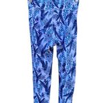 Kapalili Honolulu Clothing Hawaiian Blue Botanical Leggings Small/Medium NWT Photo 2