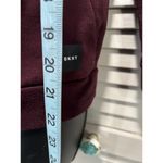 DKNY Burgundy Hoodie Sweatshirt Size M Long Sleeve Kangaroo Pocket Logo Photo 2