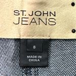 St. John Women's Jeans Gem Cross Detail Dark Blue Denim Sz 8 Photo 2