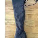 Marc Fisher Grey Faux Suede Over the Knee Heeled Boot Photo 1