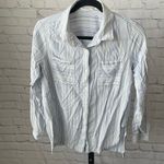Athleta  Striped Button Down Shirt Size Medium Photo 0