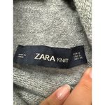 ZARA Mock Turtleneck Oversized 3/4 Sleeve Gray Long Top Size Small Photo 2