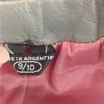 COMINT Genuine Leather Jacket Made in Argentina Size 9/10 Gray Vintage 1980s Photo 7