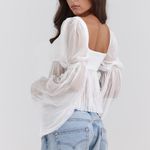 House Of CB Lucie White Pleated Top Photo 3