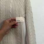 NWT Left on Houston Cable Knit Tunic Sweater Dress Small White Photo 3