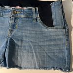 Isabel Maternity  DENIM BLUE JEANS MIDI SHORTS SIZE 4 EUC #7740 Photo 1