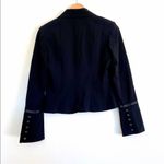 Bisou Bisou  blazer size 8 bell sleeve button front cropped career office black Photo 2