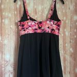 Calypso Cove Pink Floral Print Black Swim Dress Size 12 NWOT Photo 4
