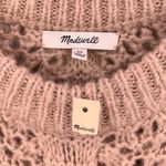 Madewell NWT Bisque Alpaca Blend Windmere Pointelle Crew Neck Sweater Size XS Photo 3