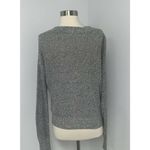 Mustard Seed Womens Deep V Wrap Pullover Knit Sweater Size S Black White Marled Photo 2