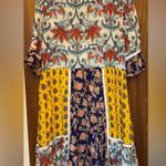 Anthropologie Lilka Patchwork Colorful Trapeze Babydoll Boho SS Tunic Dress-S Photo 6