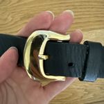 B-low the Belt  Leather Belt Size XS Black Gold Photo 3