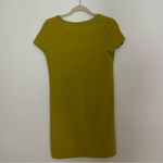 Boden Chartreuse Midi Dress Mustard Yellow Green Cap Sleeve Knee Length Size 4R Photo 12