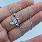 Fairy CZ Sterling Silver Necklace Silver Photo 2