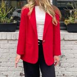 Free People Sag harbor Red vintage wool blazer sz medium womens Photo 1