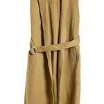 Theory Long Clairene Tan Wool Cashmere Sleeveless Belted Coat Size Petite Photo 4