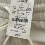 J Crew New Seaside Pant Women White Linen Blend Pull On Pockets Travel Size 8 Photo 9