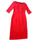 Black Halo - Red Nuelle Petal Sleeve Dress - Size 2 Photo 12