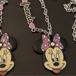 Disney Set Lot of 2 Minnie Mouse Best Friends Necklaces Necklace silver chain 18” New Photo 3