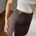 Princess Polly  brown mini skirt striped  Photo 1