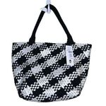Wildfox Large Black Silver Woven Tote Bag NEW Photo 0