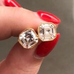 Diamond Studs With Gold Rim Photo 0