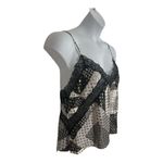 Victoria's Secret  Black Silver Hearts Tank Top Cami Pajama Top Shirt Size XL Photo 2