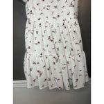 Urban Outfitters Dress Womens Medium White Pink Floral Tiered Babydoll Mini Photo 8