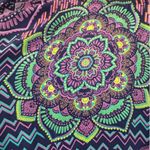 Alice & Trixie  sz L Womens 100% Silk Multicolor Floral Chevron Maxi Dress Boho Photo 13