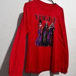 Red Vogue x Hocus Pocus long sleeve shirt #HocusPocus #Vogue No size tags fit up Size L Photo 0