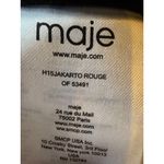 Maje  Skirt Women Medium Red Rouge Jacquard Tweed Jakarto‎ Pencil Straight Mini Photo 7