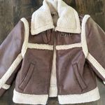 H&M  Brown Aviator Moto Jacket Photo 1