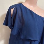 CeCe  Women's Tunic Dress One Shoulder Navy Blue Size 6 Photo 3