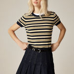J.Crew Carolyn Sweater Tee in Striped Merino Wool in Navy Multi, Size XXS Photo 0
