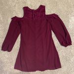Bailey blue  Burgundy Cold Shoulder Dress Photo 2