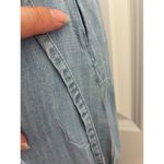 Guess Womens Light Blue Tie Surplice Back Sleeveless Wide Leg Jumpsuit MEDIUM Photo 5