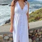 AREA STARS White Cotton Waist Cinching Sleeveless Jean A Photo 7