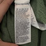 LCW Casual Crew Neck Short Sleeve Green Textured Boxy Fit Gauze Knit Short Photo 8