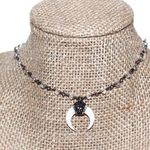 Beaded by Meg Gunmetal Mini Crescent Choker Photo 0