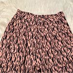 Wide Leg Cropped Pant Light Pink Black Geometric Pattern Size XS Photo 5