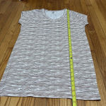 Title Nine  Hiolani V Neck T-Shirt Dress with Pockets in‎ Painted Stripe Medium Photo 6