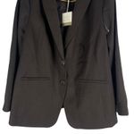 Talbots  Luxe Wool Blend Blazer Jacket 2 Buttons Dark Brown Size 18WP Photo 3