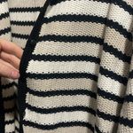 VINTAGE DANIELLE MARTIN STRIPED BOXY KNIT CARDIGAN SWEATER Black Size L Photo 4