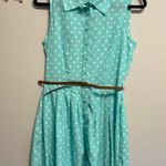 Forever 21 Teal Poka dot Dress Photo 0