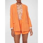 Cami NYC Revolve  Owen Notched Lapel Linen Cotton Blazer Jacket Fall Orange L NWT Photo 1