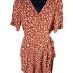 Madewell Floral Wrap Front Romper Daisy Field Short Sleeve Women’s 10 Shorts Photo 1