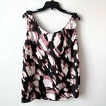 Nic+Zoe ‎ Spring Shadow Cowl Neck Tank Top Black Multi 3X Photo 6